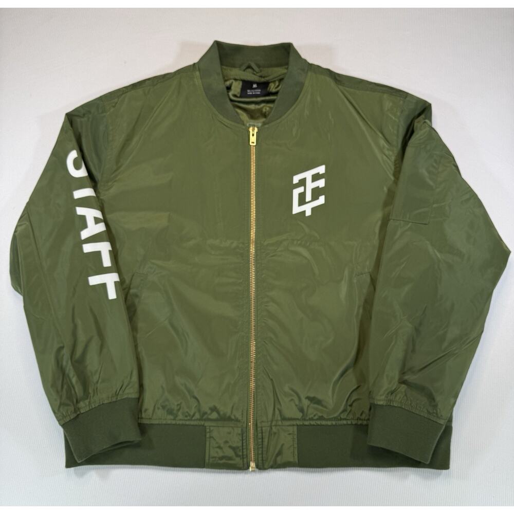 Threadfast 395J Bomber Jacket XL Olive Represent Staff Graphic Zip